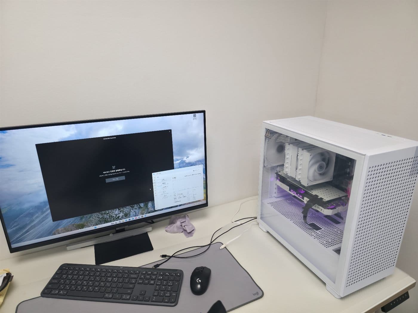 조립PC 작업 완성 PC